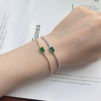 [Lucky Star]1.0 Carat Unique Emerald Cut Banquet Bracelet