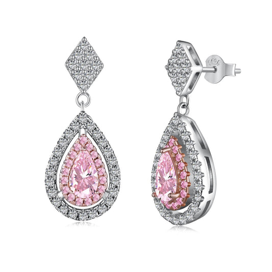 [Lucky Star]Ornate Delicate Water Drop Shape Banquet Earrings