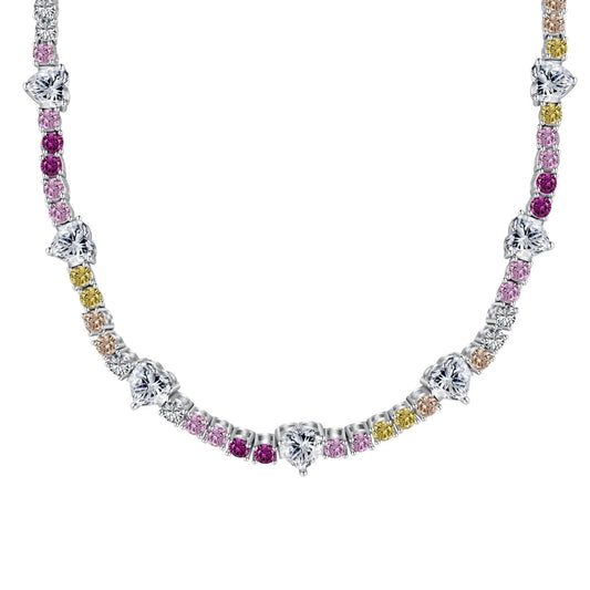 [Lucky Star]Delicate Colorful Rainbow Tennis Chain