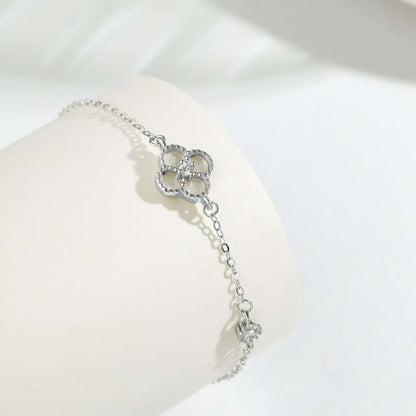 [Lucky Star]Delicate Four Leaf Clover Bracelet