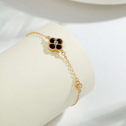 [Lucky Star]Delicate Four Leaf Clover Bracelet