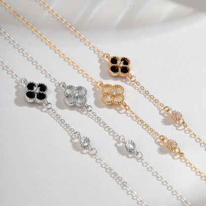 [Lucky Star]Delicate Four Leaf Clover Bracelet