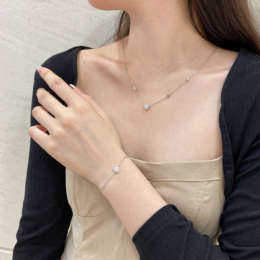 [Lucky Star]Dazzling Round Cut Shape Bracelet
