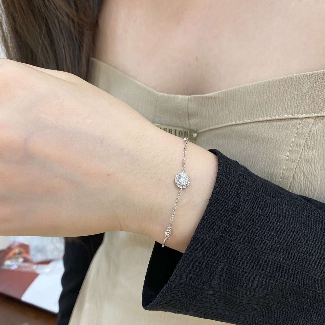 [Lucky Star]Dazzling Round Cut Shape Bracelet