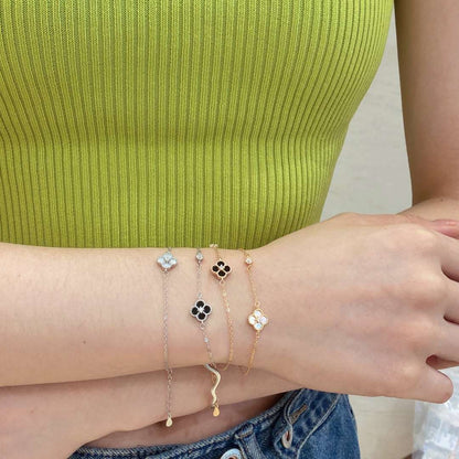 [Lucky Star]Delicate Four Leaf Clover Bracelet