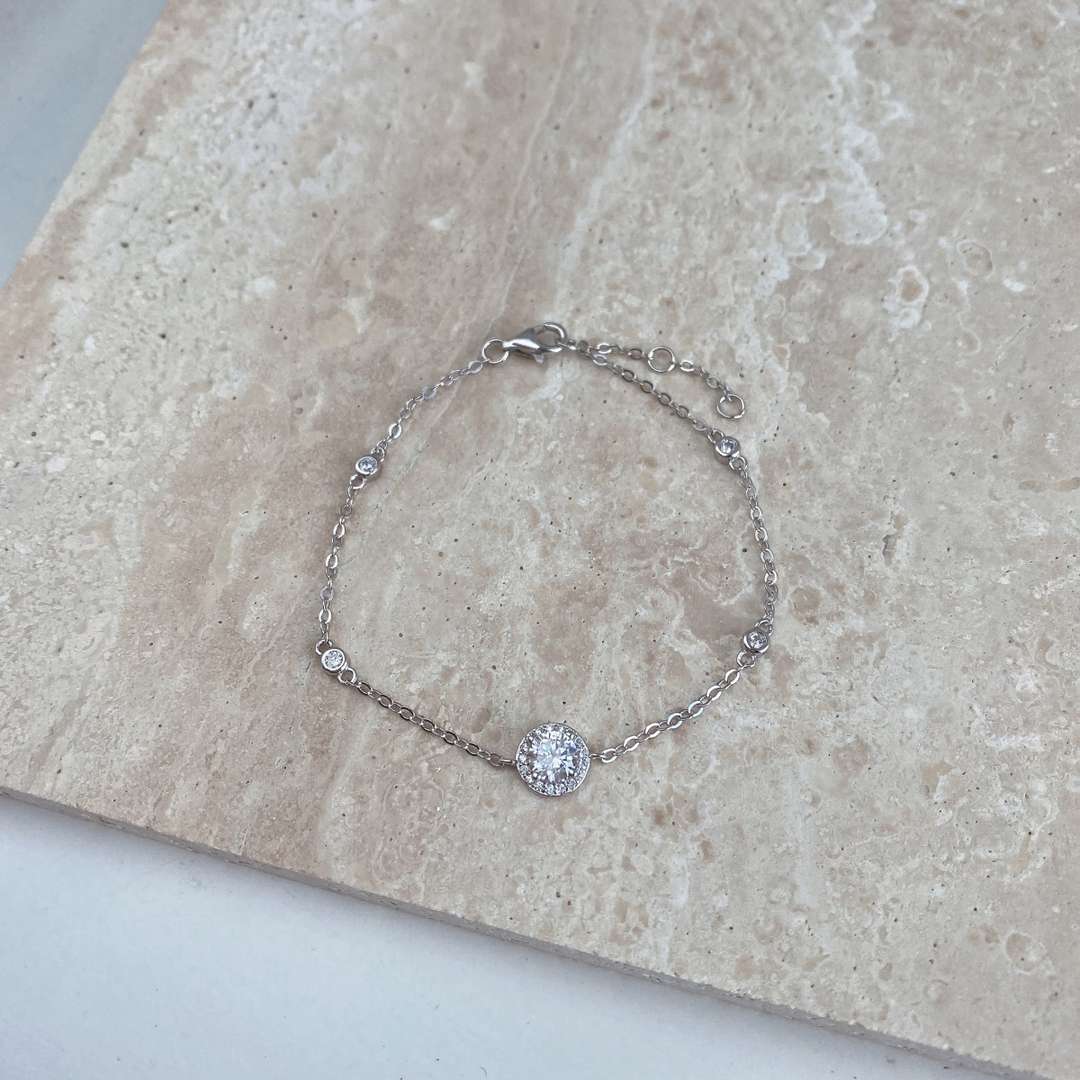 [Lucky Star]Dazzling Round Cut Shape Bracelet