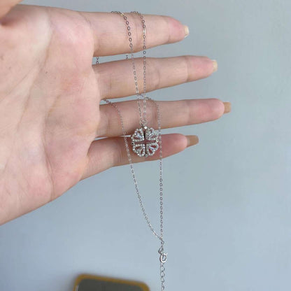 [Lucky Star]Ornate Heart Cut Flower Shape Necklace