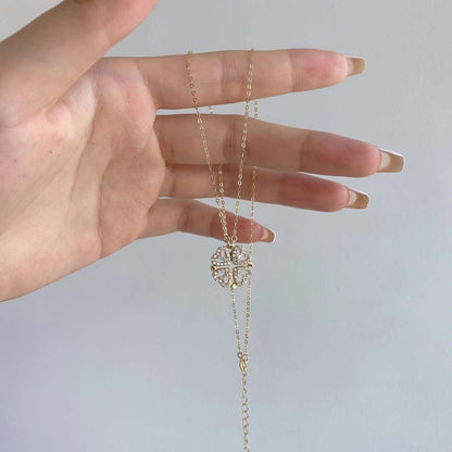 [Lucky Star]Ornate Heart Cut Flower Shape Necklace