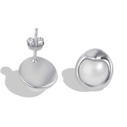 [Lucky Star]Dainty Bread Pearl Earrings