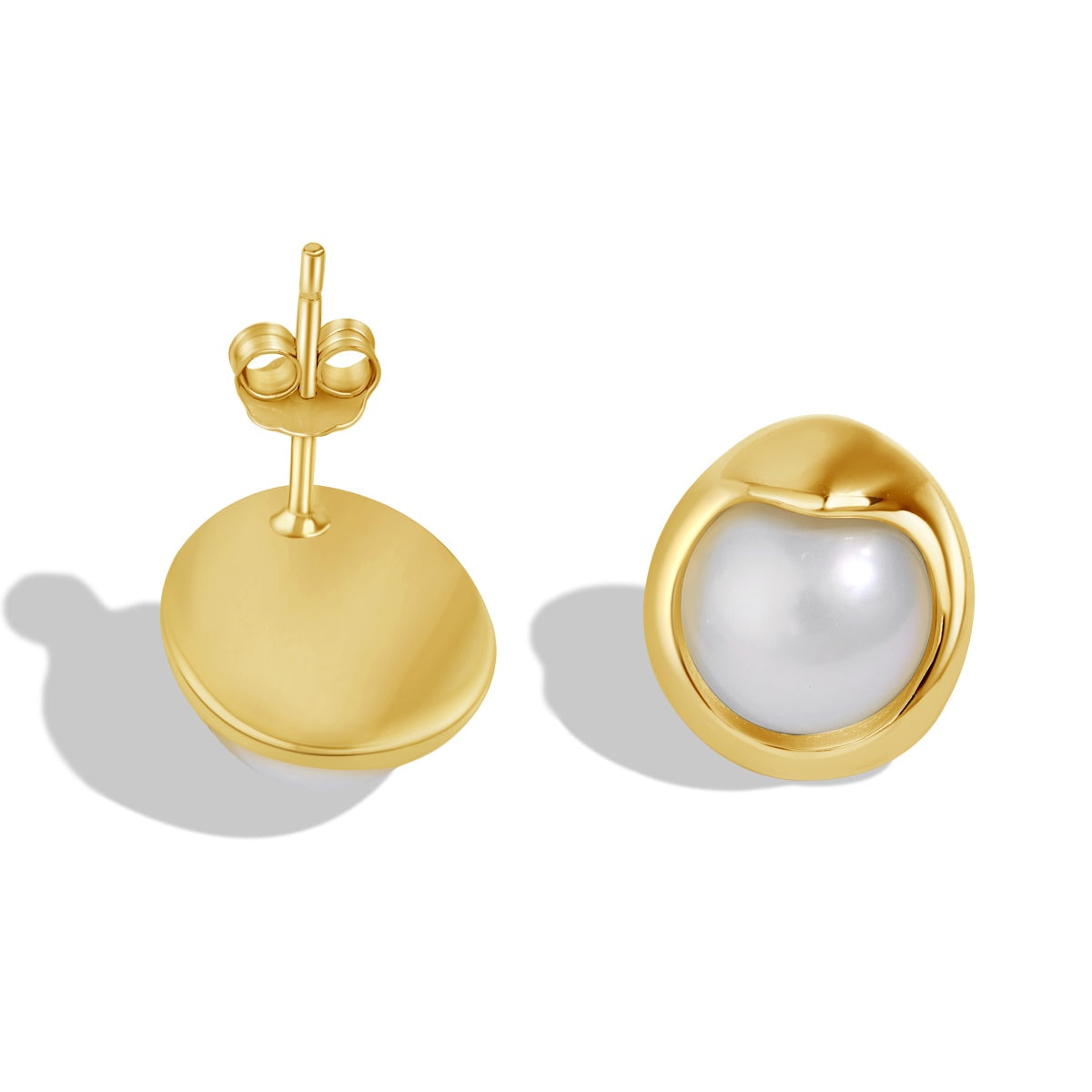 [Lucky Star]Dainty Bread Pearl Earrings
