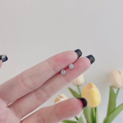 [Lucky Star]Sparkling Colorful Round Shape Earrings