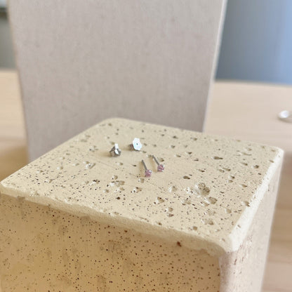 [Lucky Star]Delicate Solitaire Earrings