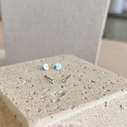 [Lucky Star]Delicate Solitaire Earrings