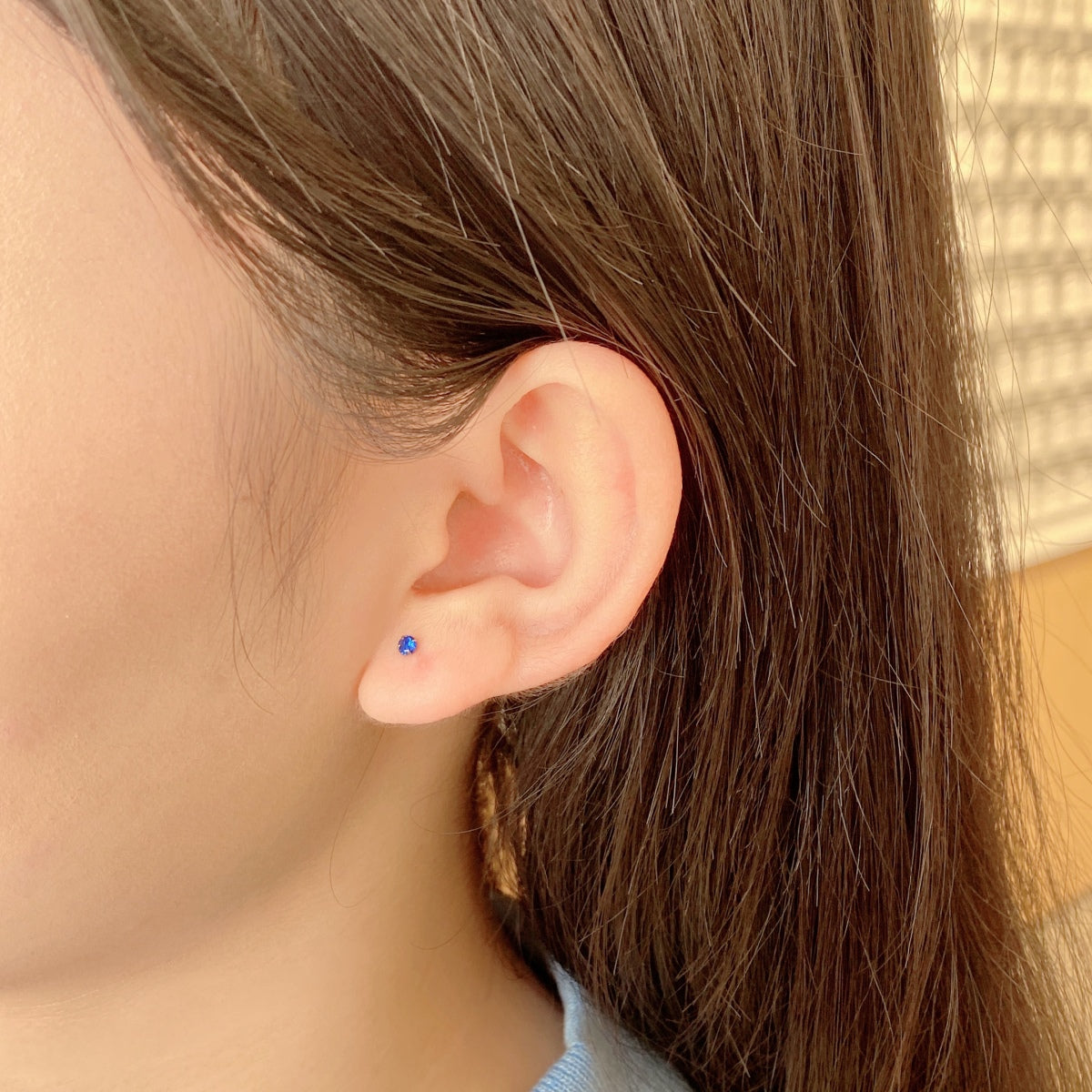 [Lucky Star]Delicate Solitaire Earrings