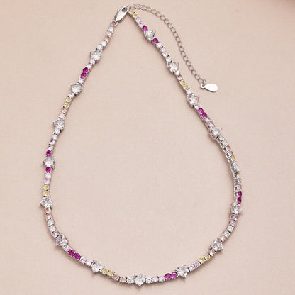 [Lucky Star]Delicate Colorful Rainbow Tennis Chain