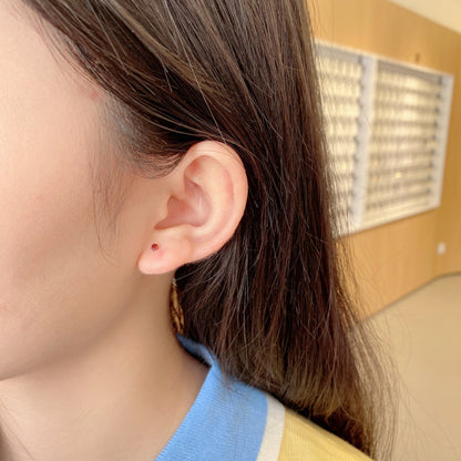 [Lucky Star]Delicate Solitaire Earrings