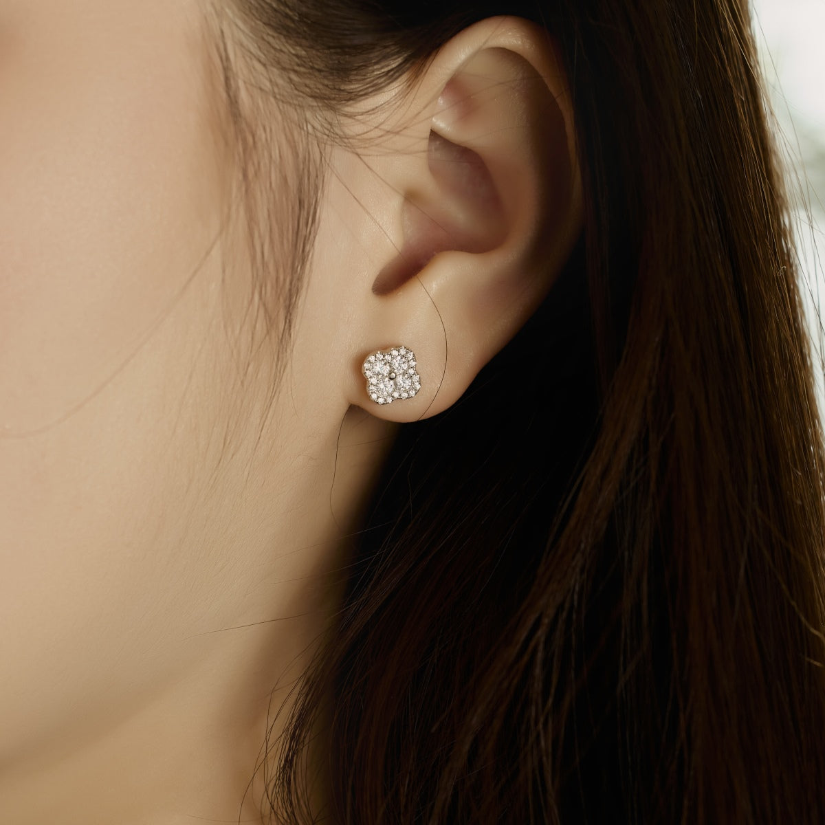 [Lucky Star]Four-Leaf Clover Flower Shaped Earrings