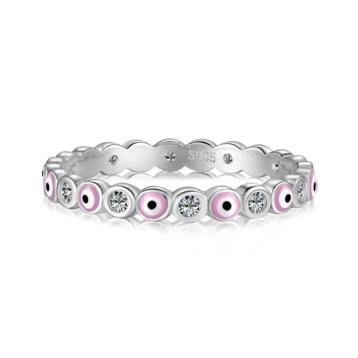 [Lucky Star]Sparkling Vibrant Round Shape Daily Ring