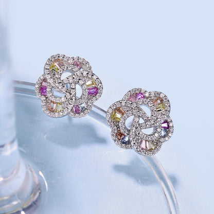 [Lucky Star]Exquisite Flower Shape Daily Earrings