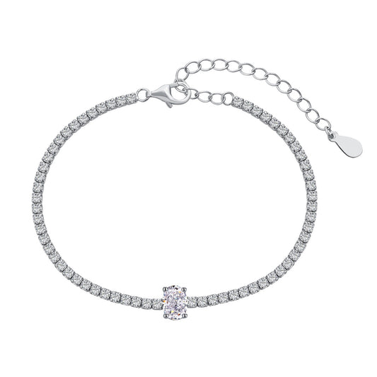 [Lucky Star]0.75 Carat Exquisite Oval Cut Daily Bracelet