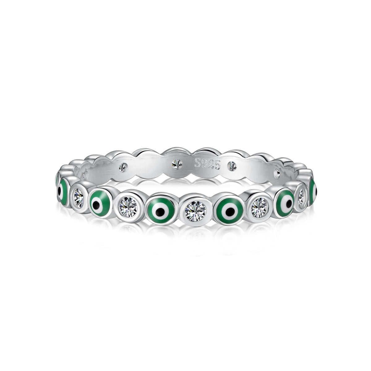 [Lucky Star]Sparkling Vibrant Round Shape Daily Ring