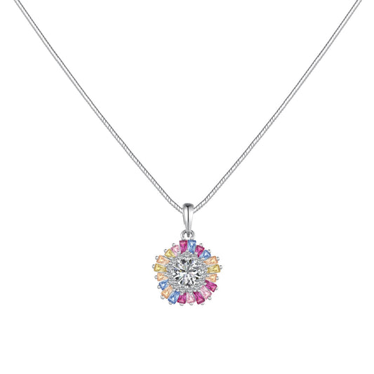 [Lucky Star]Charming Flower Colorful Necklace