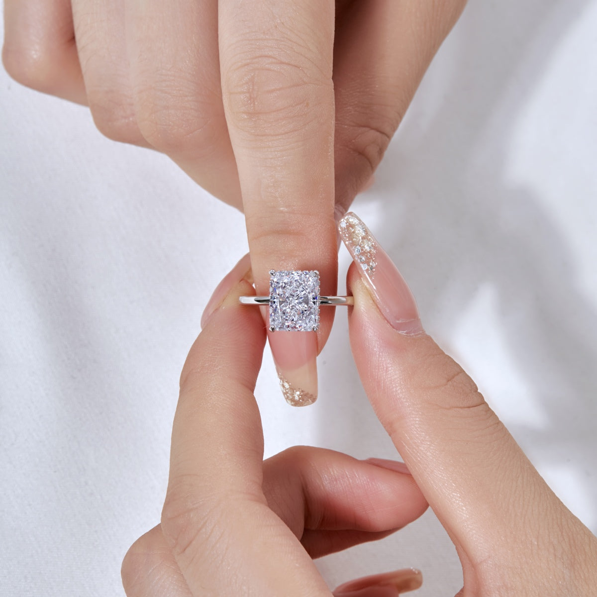 [Lucky Star]4.0 Carat Ornate Enchanting Radiand Cut Banquet Ring