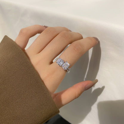 [Lucky Star]2.0 Carat Scintillating Ornate Radiant Cut Party Ring