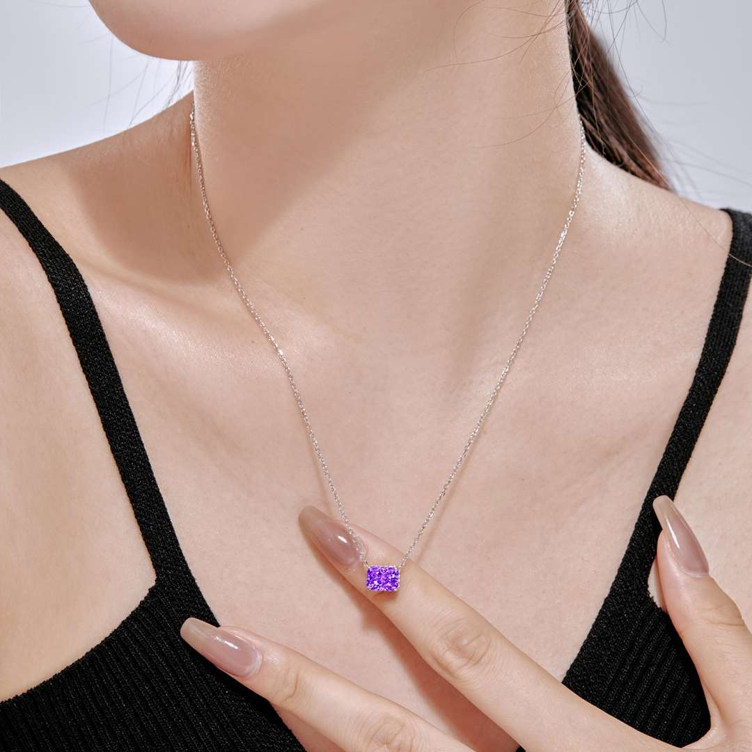 [Lucky Star]Luxurious Square Shape Colorful Necalack