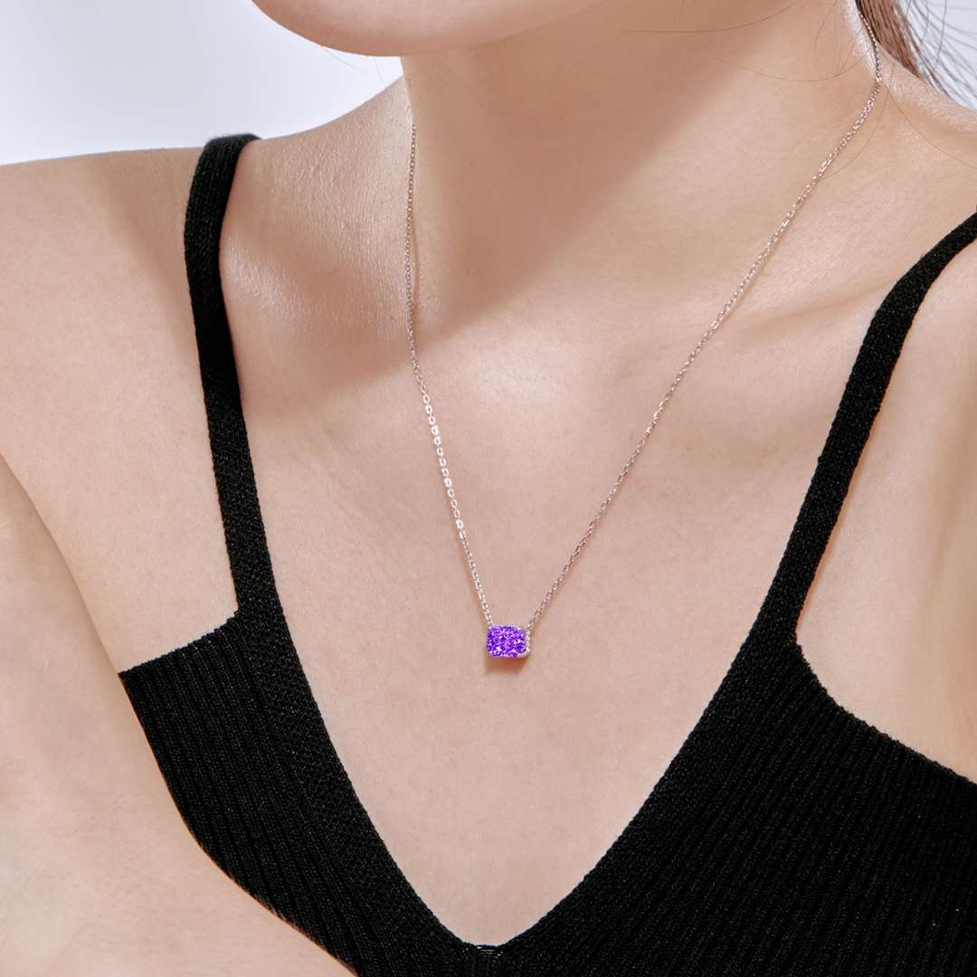 [Lucky Star]Luxurious Square Shape Colorful Necalack