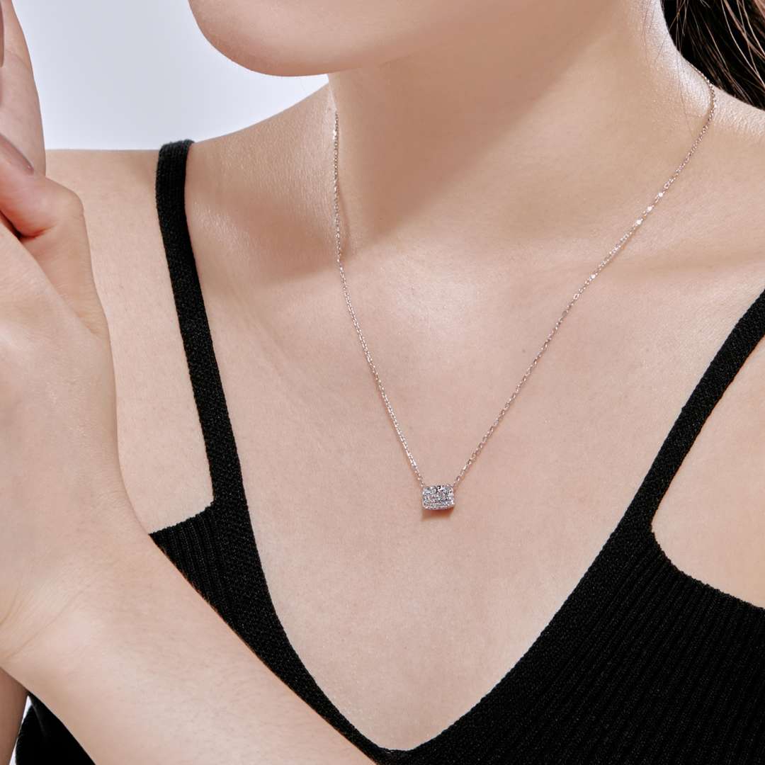 [Lucky Star]Luxurious Square Shape Colorful Necalack