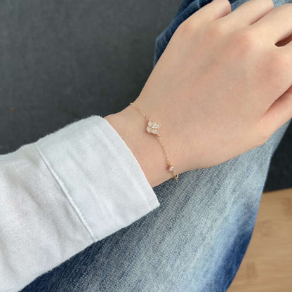 [Lucky Star]Delicate Four Leaf Clover Bracelet