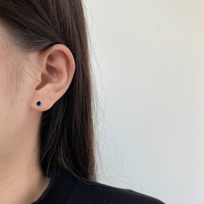 [Lucky Star]Sparkling Colorful Round Shape Earrings
