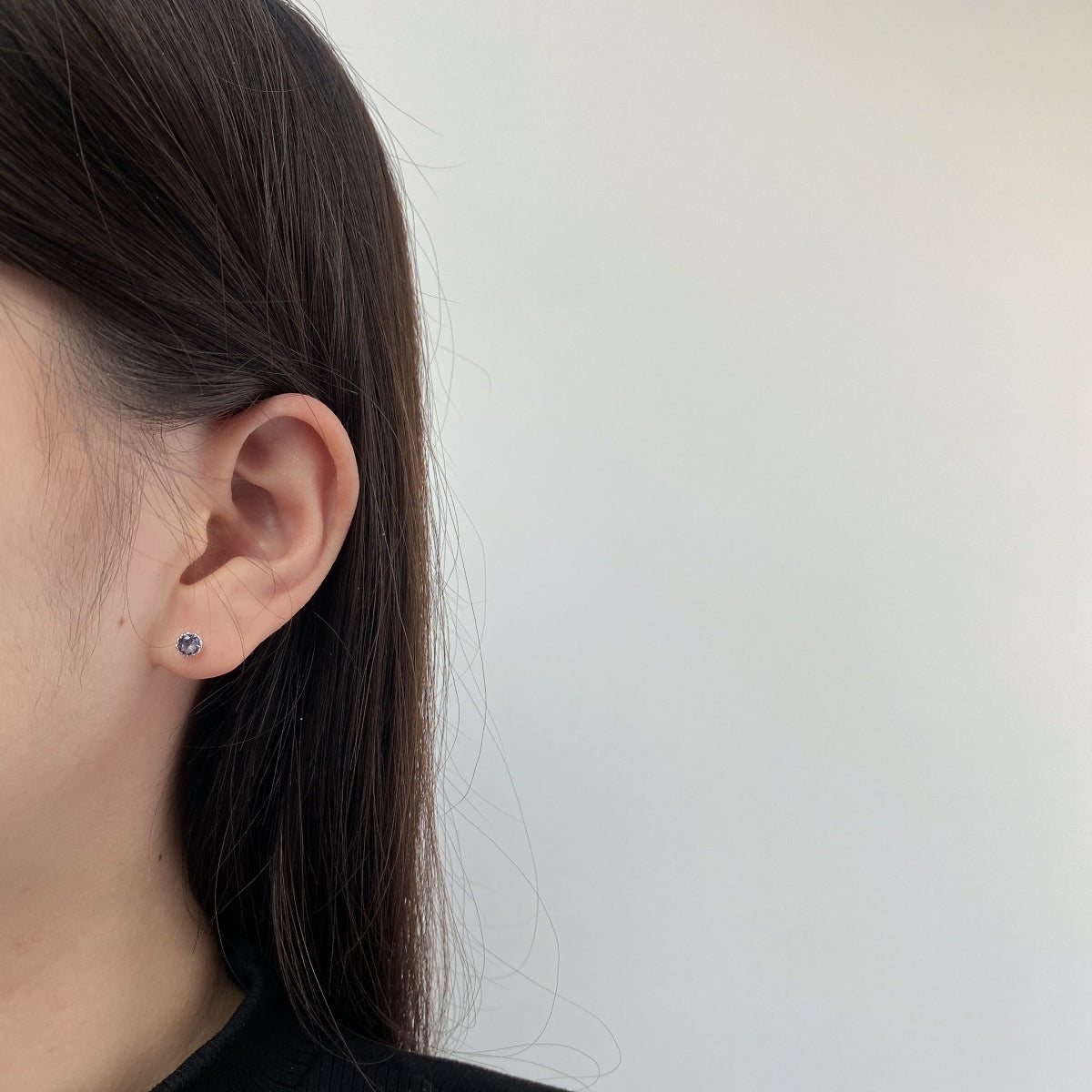 [Lucky Star]Sparkling Colorful Round Shape Earrings