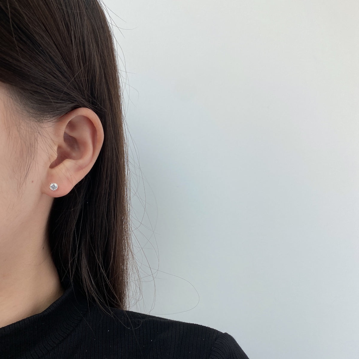[Lucky Star]Sparkling Colorful Round Shape Earrings