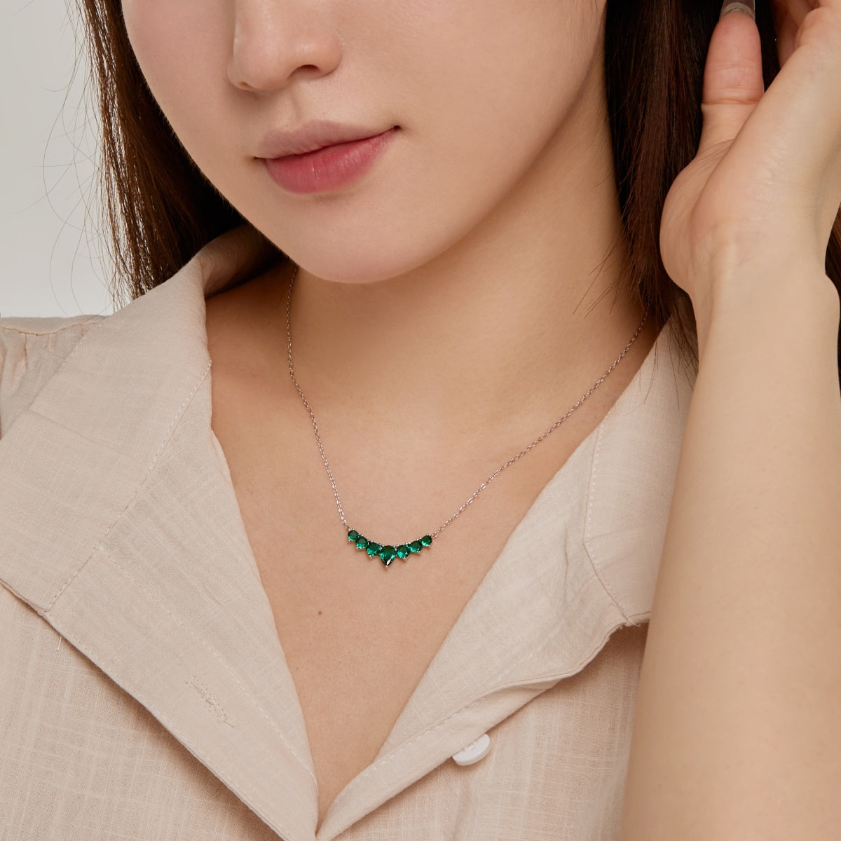 [Lucky Star]Dainty Colorful Heart Necklace