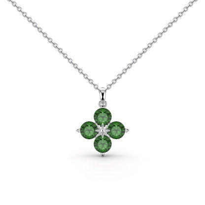 [Lucky Star]Four-Leaf Clover And Eight-Pointed Star Necklace