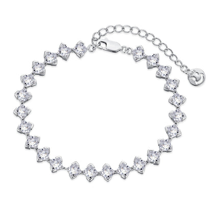 [Lucky Star]0.5 Carat Ornate Princess Cut Daily Bracelet