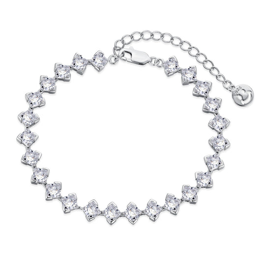 [Lucky Star]0.5 Carat Ornate Princess Cut Daily Bracelet