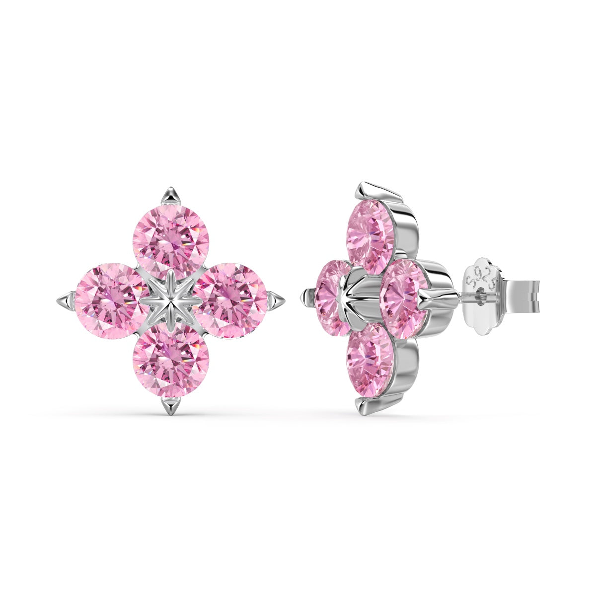 [Lucky Star]Four-Leaf Clover Eight-Pointed Star Earrings