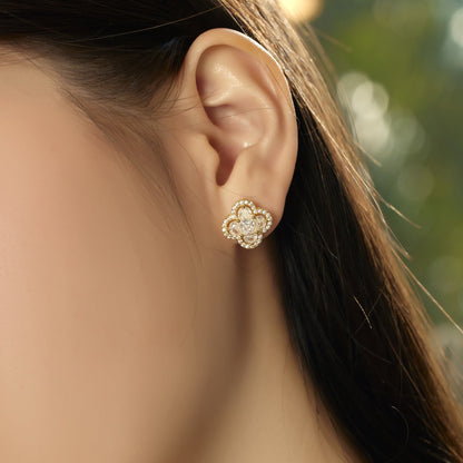 [Lucky Star]Lucky Four-Leaf Clover Exquisite Earrings