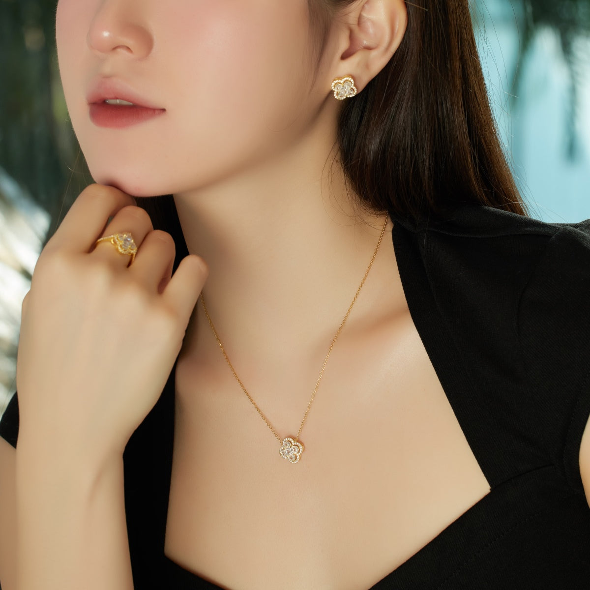 [Lucky Star]Lucky Four-Leaf Clover Exquisite Earrings
