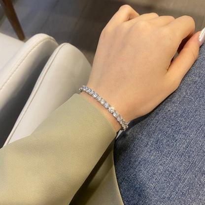 [Lucky Star]Ornate Sparkling Round Cut Wedding Bracelet
