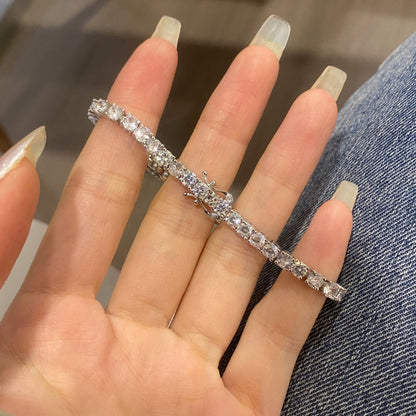 [Lucky Star]Luxurious Ornate Round Cut Tennis Bracelet
