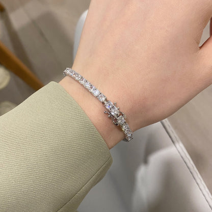 [Lucky Star]Luxurious Ornate Round Cut Tennis Bracelet