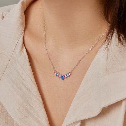 [Lucky Star]Dainty Colorful Heart Necklace