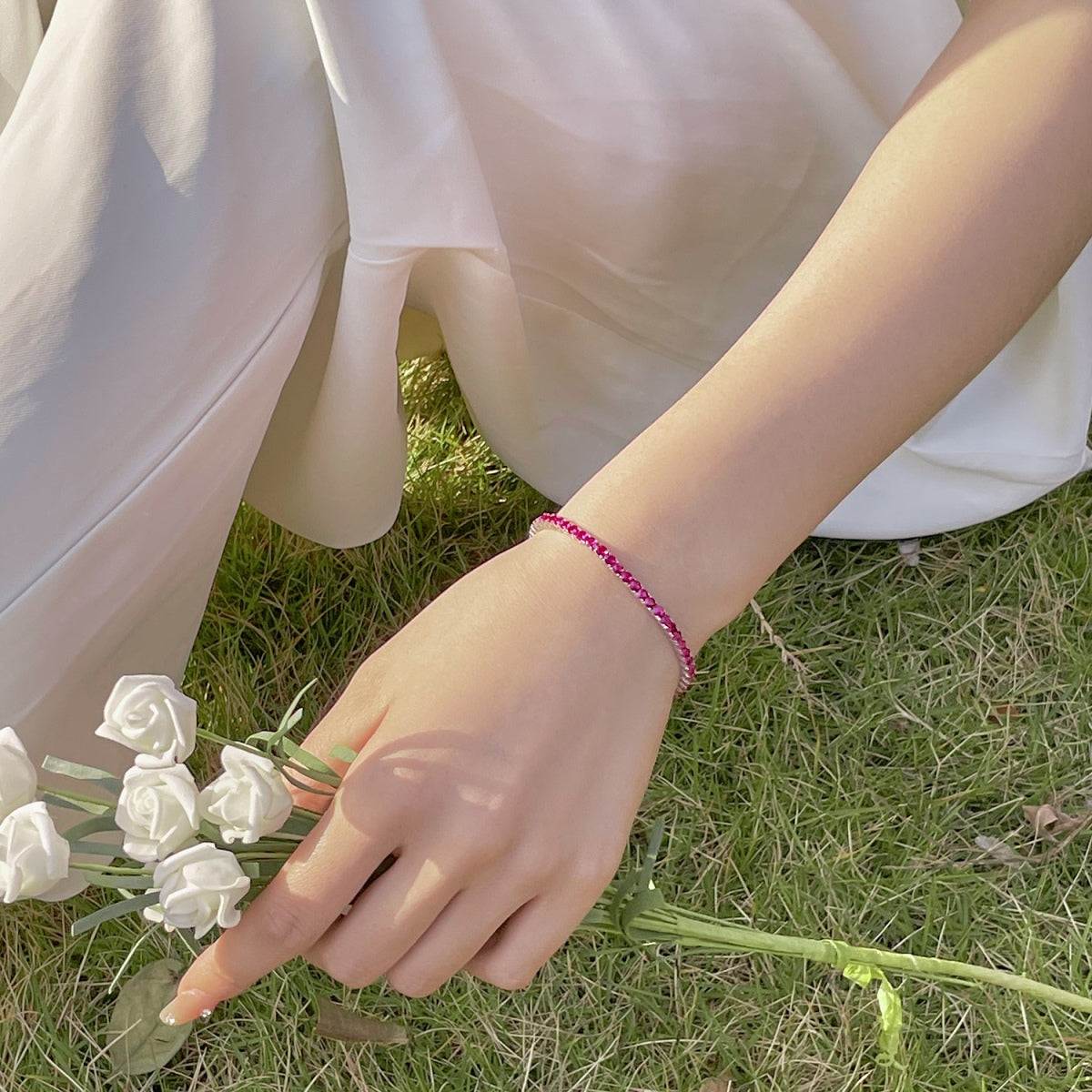 [Lucky Star]Radiant Colorful Round Cut Party Bracelet