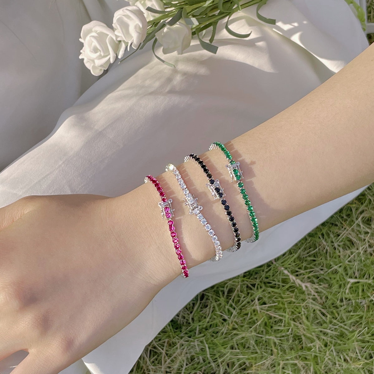 [Lucky Star]Radiant Colorful Round Cut Party Bracelet