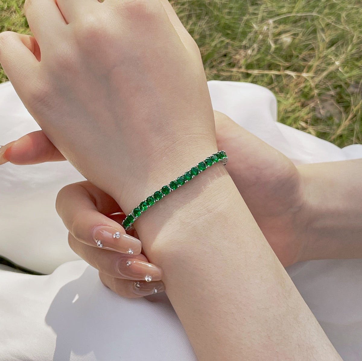 [Lucky Star]Radiant Colorful Round Cut Party Bracelet