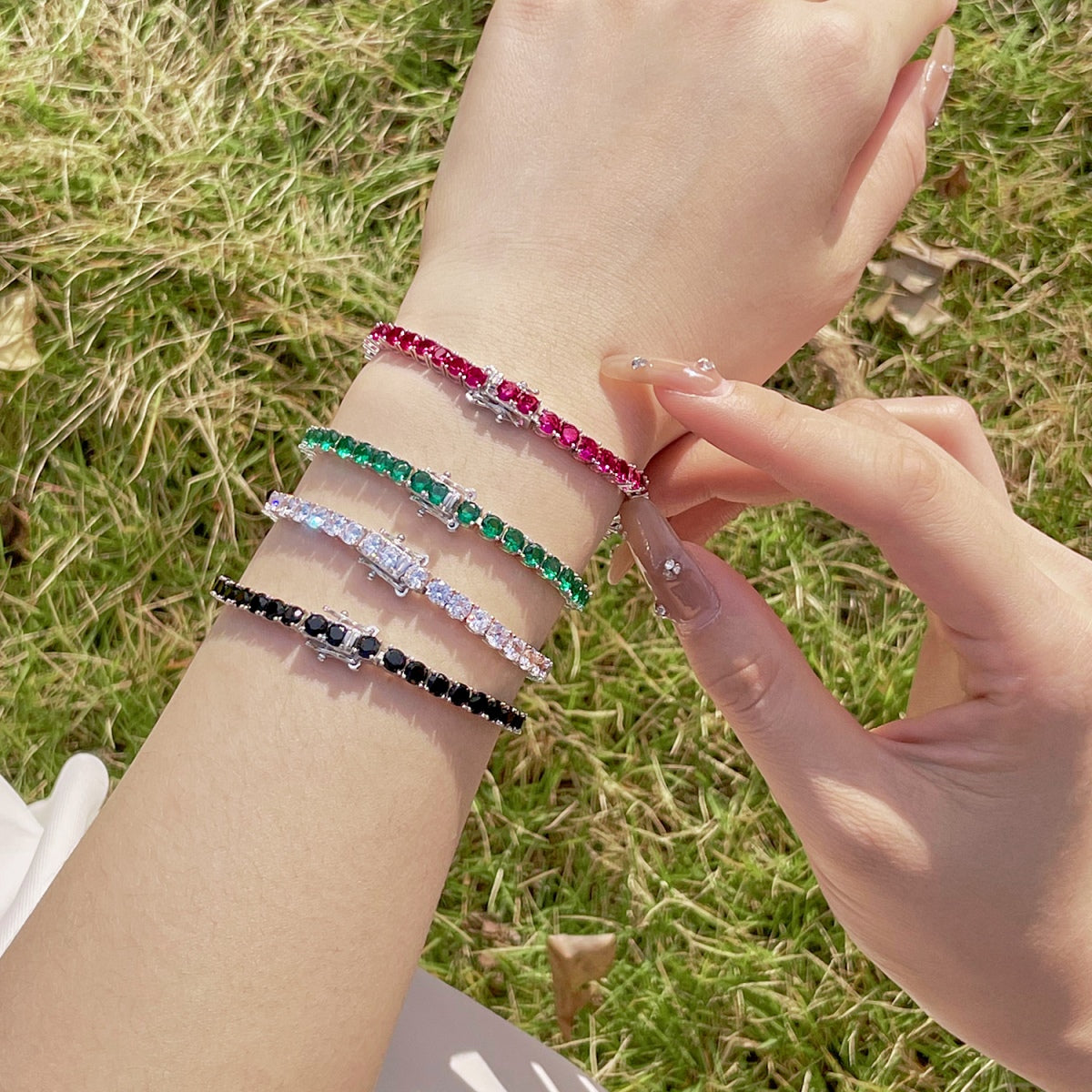 [Lucky Star]Radiant Colorful Round Cut Party Bracelet